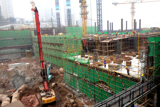 建筑工地 施工 鋼架