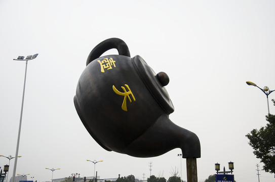 鑄鐵茶壺雕塑