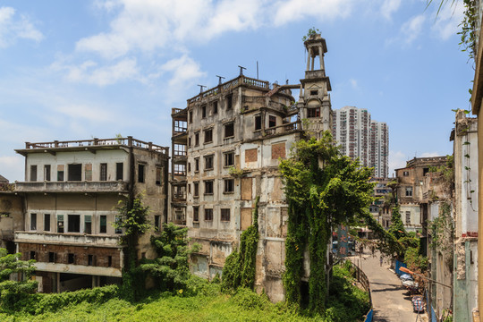 中國(guó)廣東汕頭小公園騎樓建筑