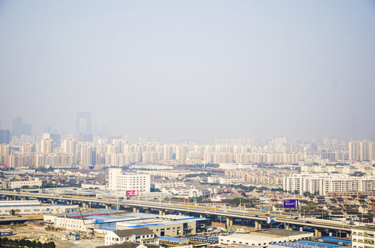 城市霧霾 城市俯瞰