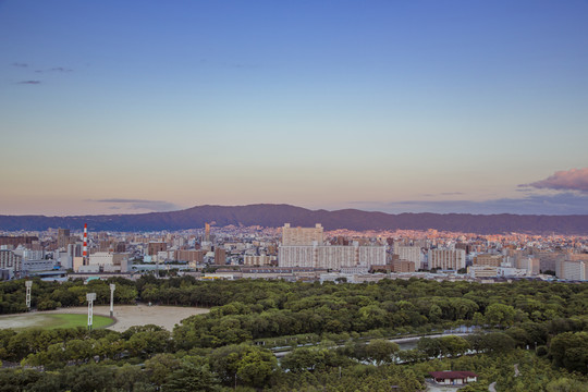 繁華的園林都市建筑群