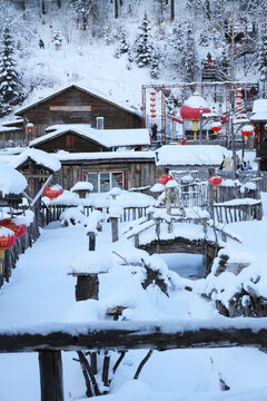 中國雪鄉(xiāng) 雪景 爸爸去哪兒圖片