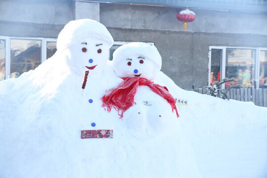 雪人 情侶雪人