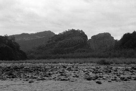 黑白 山水