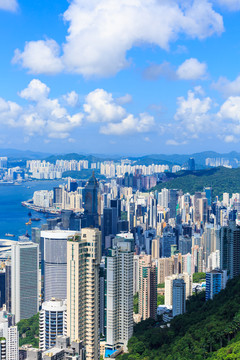 鳥(niǎo)瞰維多利亞港全景