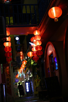 合肥中隱于市街區(qū)夜景