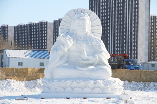 雪雕 滴水觀音