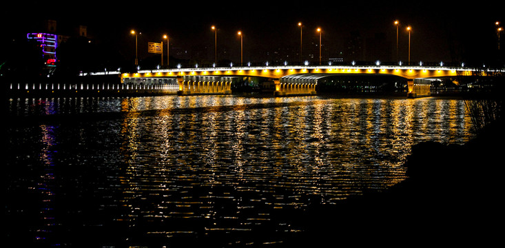 沿河夜景 蘇州夜景 夜景 沿河