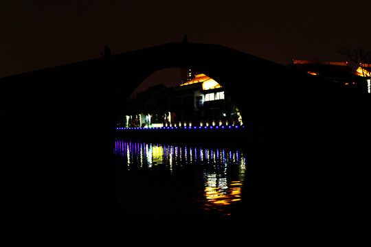 沿河夜景 蘇州夜景 夜景 沿河