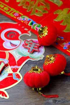 猴年春聯(lián)紅燈籠