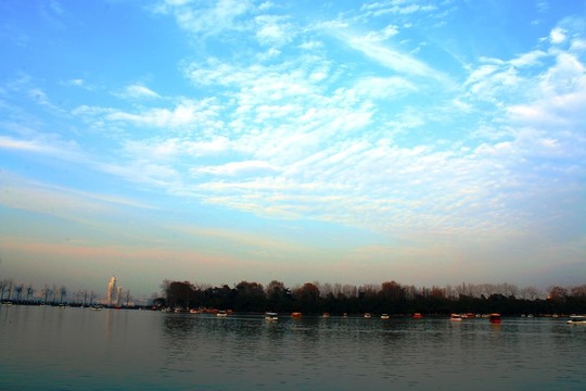 南京玄武湖公園風(fēng)光 冬日