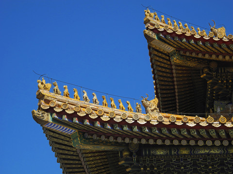 北京故宮太和殿檐脊獸