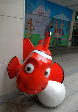 魚 紅金魚 金魚雕塑