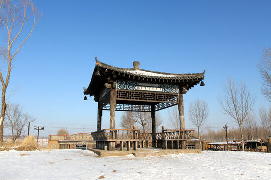 涼亭 村頭 農(nóng)村