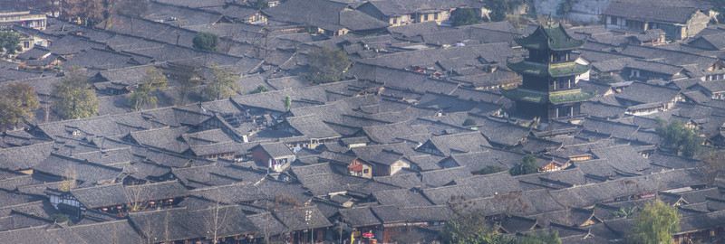 古城 閬中全景圖