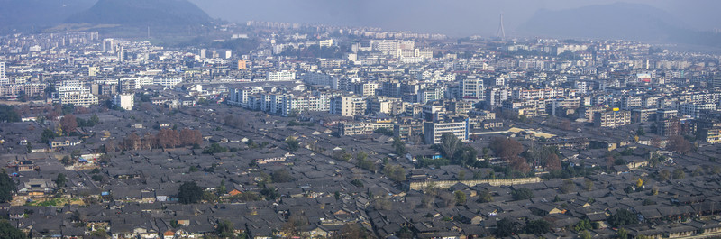 古城 閬中全景圖