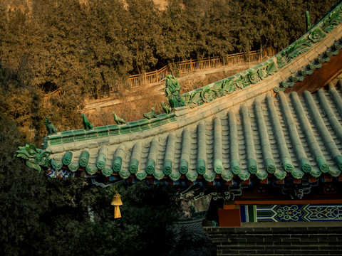 白塔山法雨寺屋檐