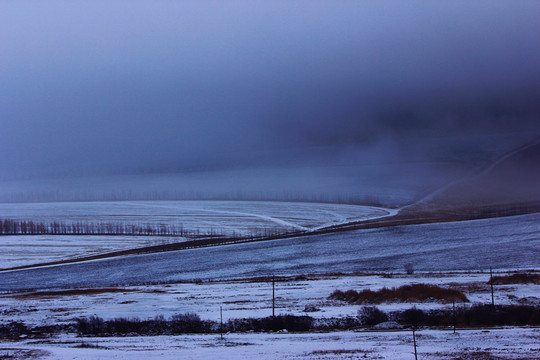 農(nóng)田雪景