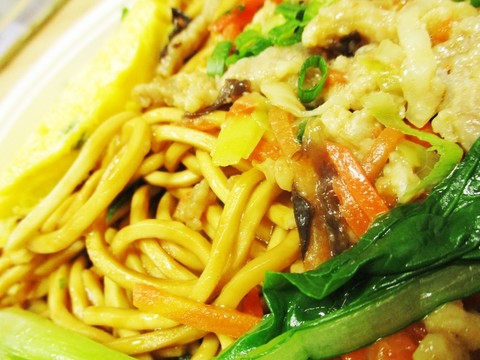 蔥油拌面 蔥油肉絲拌面