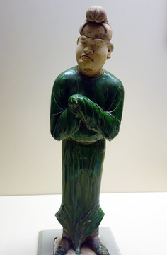 綠釉陶男俑