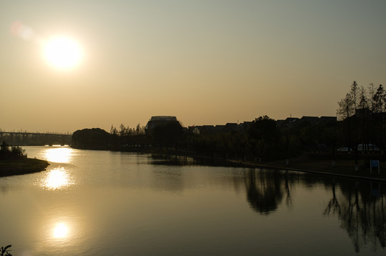 朱家角夕陽