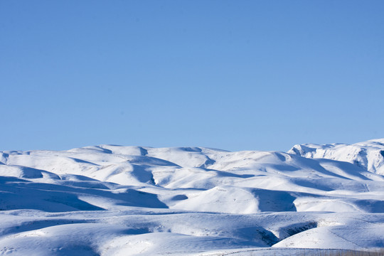藍(lán)天 雪地