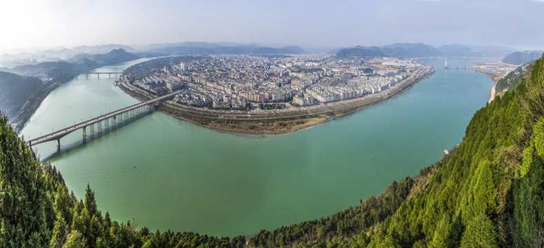 閬中 全景圖
