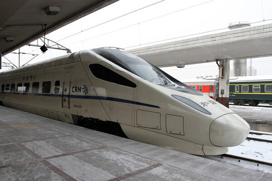 和諧號(hào) 火車 車頭 回家過(guò)年