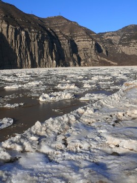 晉陜大峽谷黃河凌汛