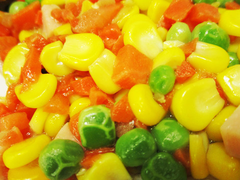 蘿卜青豆炒玉米 三色炒玉米