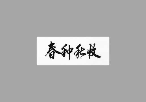 春種秋收