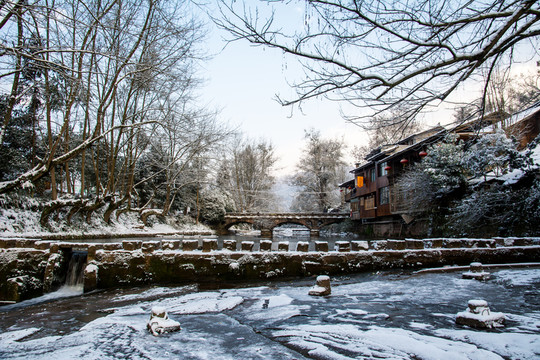 上里古鎮(zhèn)雪景