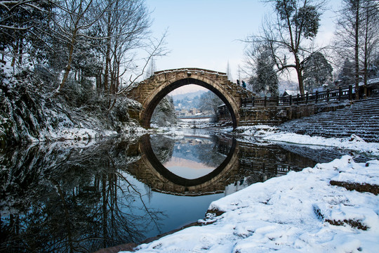上里古鎮(zhèn)二仙橋雪景