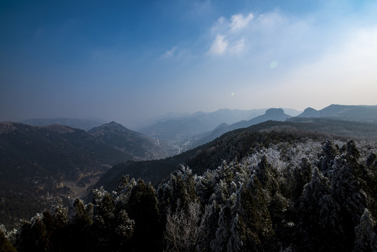 仰天山霧淞 冬 雪 霧淞 霧