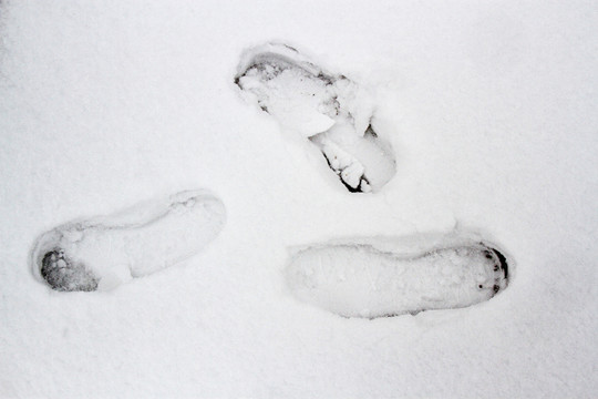 雪地腳印