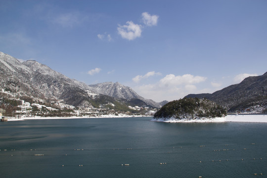 雪景風(fēng)光 湖塘