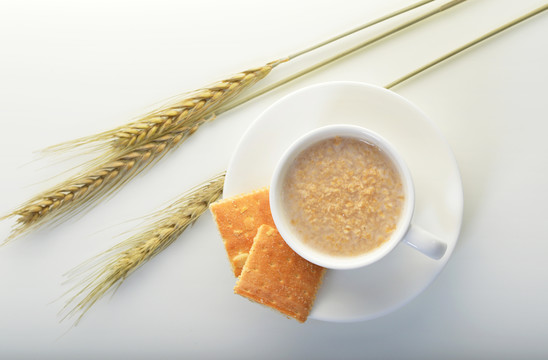 麥片餅干頂視圖