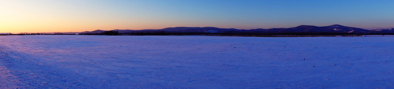 額爾古納夕照雪原