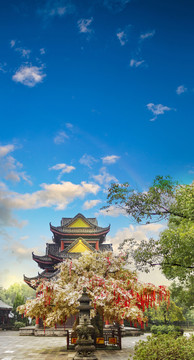 金色的祈福樹
