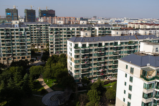 俯瞰住宅小區(qū)