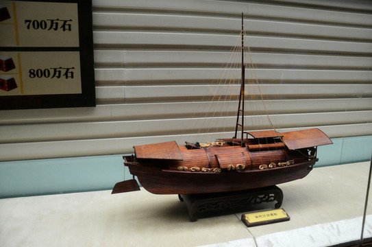 宋代汴河漕運(yùn)船模型