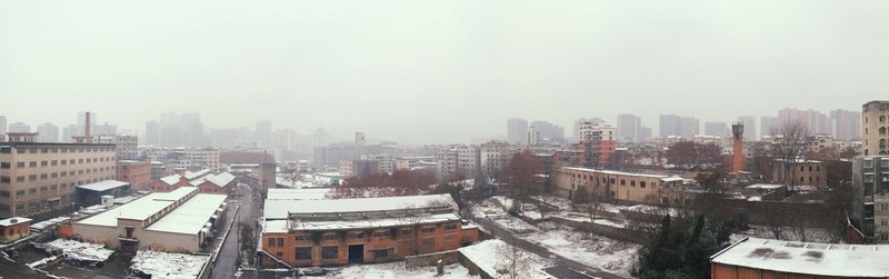 2016年窗外雪景 全景圖