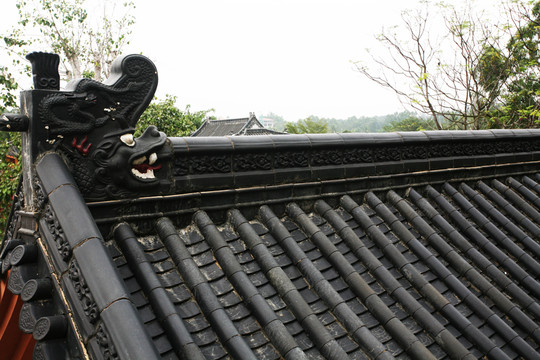 屋檐 房脊 博鰲禪寺