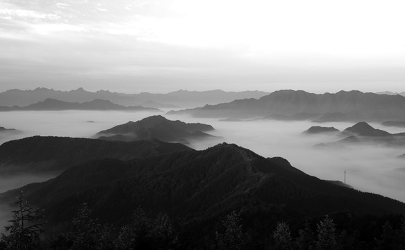 水墨云海圖