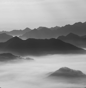 云海水墨圖