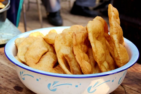 油餅制作之裝盆
