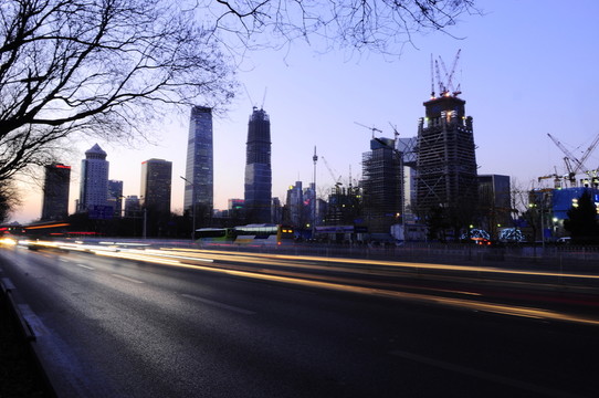 北京CBD建筑夜景