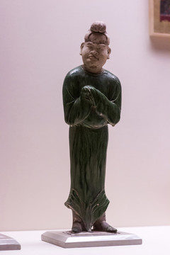 綠釉陶男陶俑