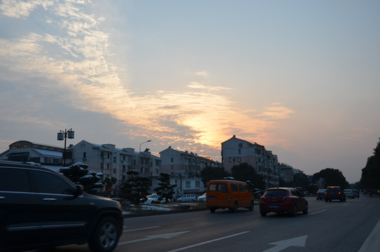 城市黃昏