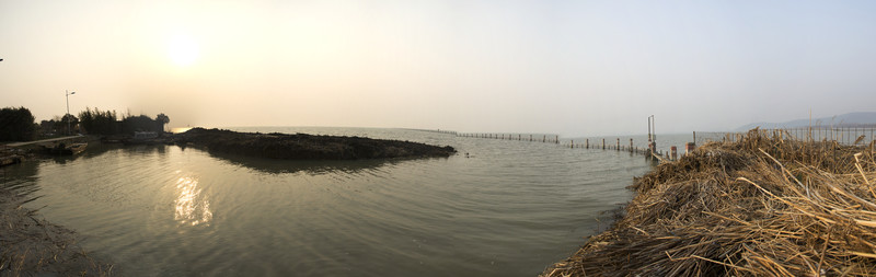 太湖里的工地全景圖